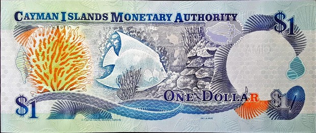 cayman islands 1 dollar p21 2back