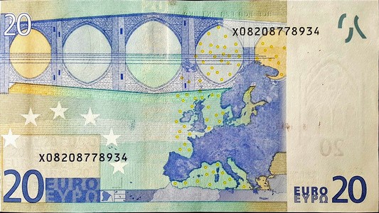 european union 20 euro p3 2back
