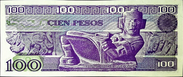 mexico 100 pesos p74 2back