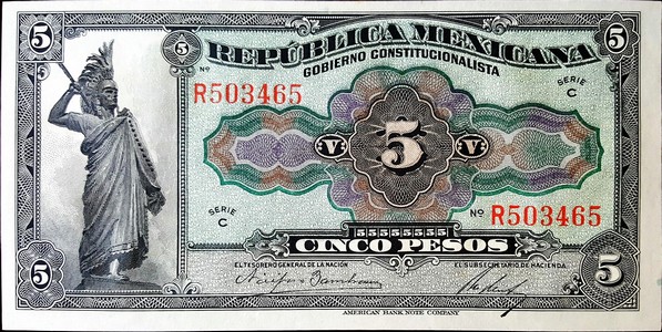 mexico 5 pesos s685 1front