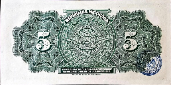 mexico 5 pesos s685 2back