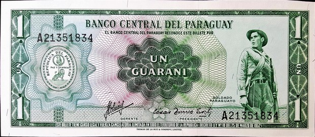 paraguay 1 guarani p193b 2back