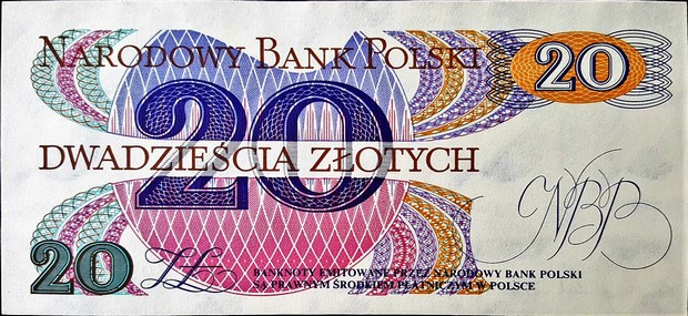poland 20 zlotych p149 2back