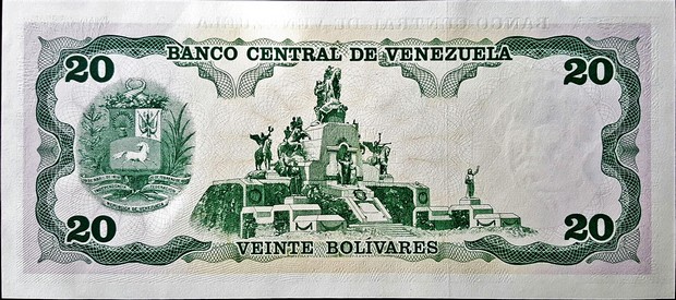 venezuela 20 bolivares p64 2back