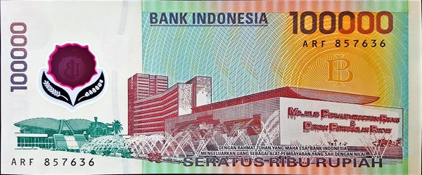 indonesia 100000 rupiah p140 2back