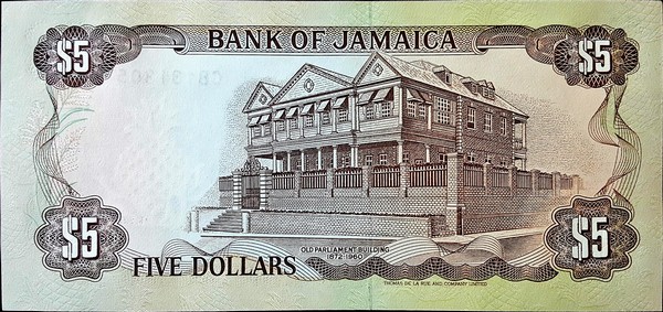 jamaica 5 dollars p70 2back