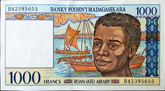 madagascar 1000 ariary p76 1front