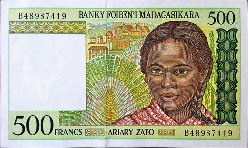 madagascar 500 ariary p75 1front