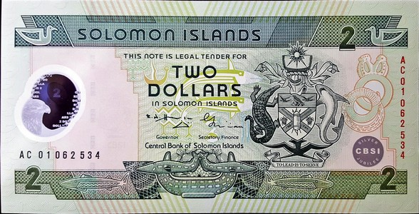solomon islands 2 dollars p23 1front