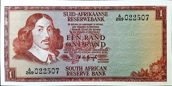 south africa 1 rand p109b 1front