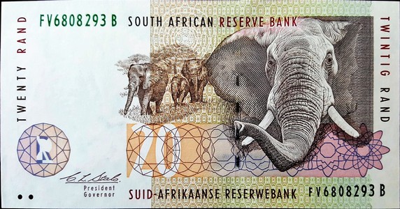south africa 20 rand p124a 1front