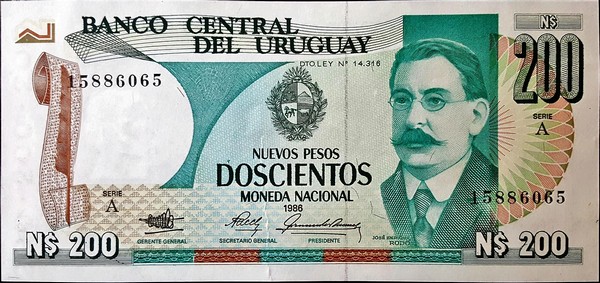 uruguay 200 nuevos pesos p66 1front