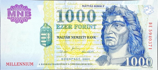 hungary 1000 forint p185 1front