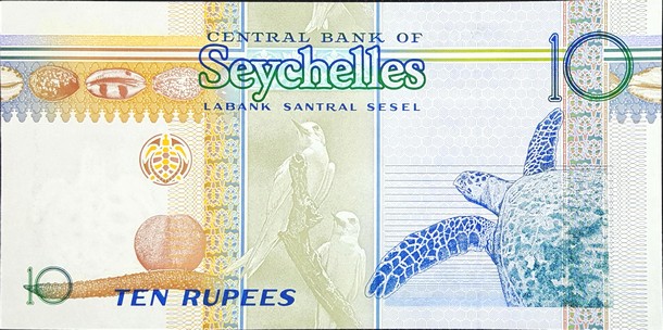 seychelles 10 rupees p36 2bak