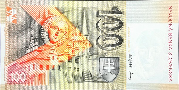 slovakia 100 korun p22 2back