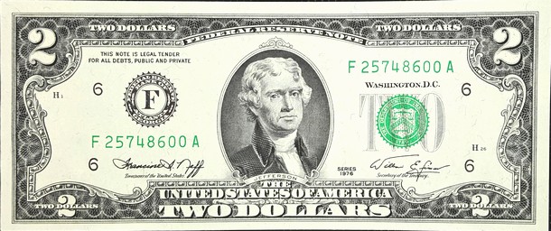 united states 2 dollars p461F 1front