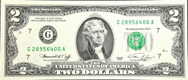 united states 2 dollars p461G 1front