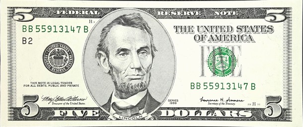 united states 5 dollars p505 1front