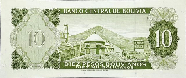 bolivia 10 pesos p154a 2back