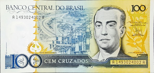 brazil 100 cruzados p211 1front