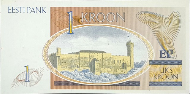 estonia 1 kroon p69 2back
