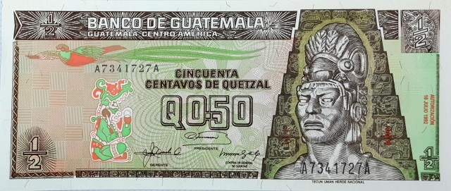 guatemala 0.50 quetzal p72b 1front