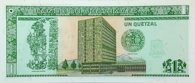guatemala 1 quetzal p87b 2back