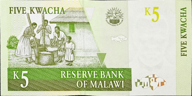 malawi 5 kwacha p36 2back
