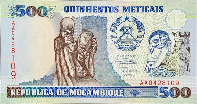 mozambique 500 meticais p134 1front