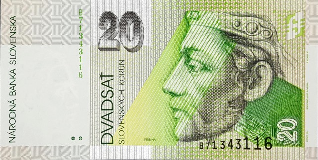 slovakia 20 korun p20 1front