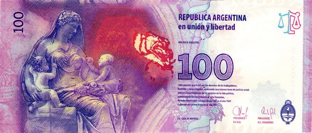 argentina 100 pesos p358b back