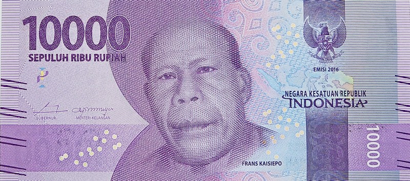 indonesia 10000 rupiah p157a front