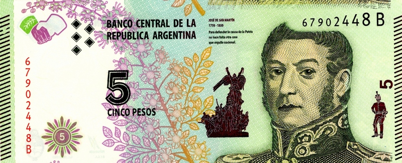 argentina 5 pesos p359 front