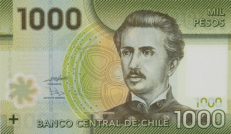 chile 1000 pesos p161 front