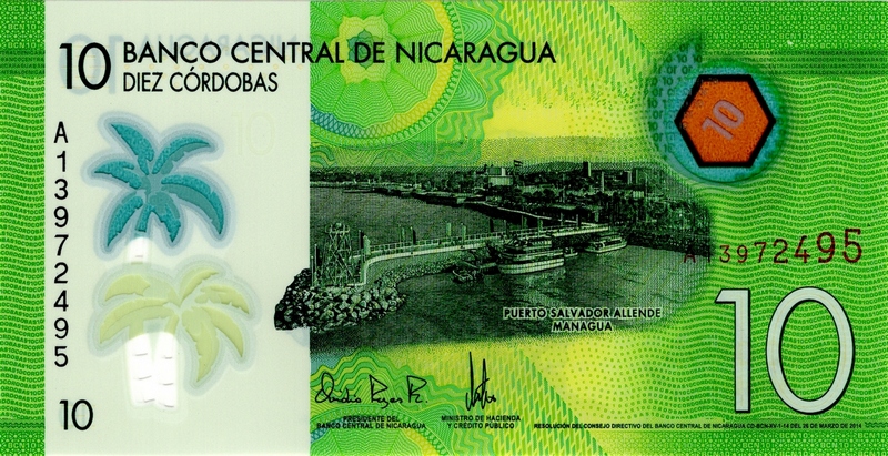 nicaragua 2014 10 cordobas p209 front