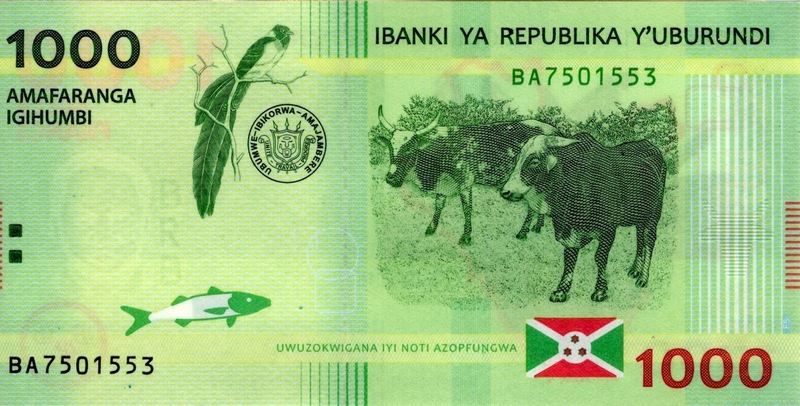 burundi 1000 francs p51 2018 front