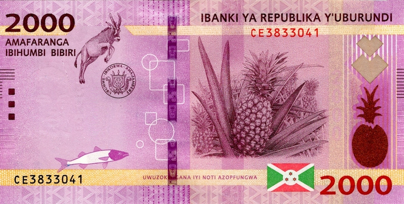burundi 2000 francs p52 2018 front
