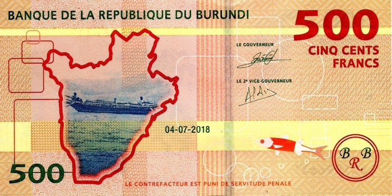 burundi 50 francs p50 2018 back