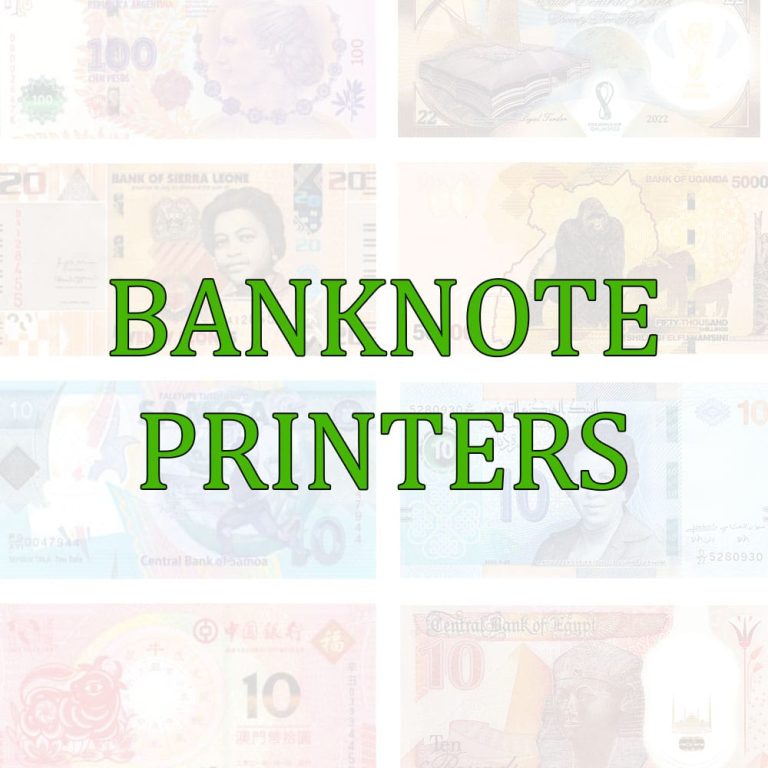 Banknote Printers by Country or Region