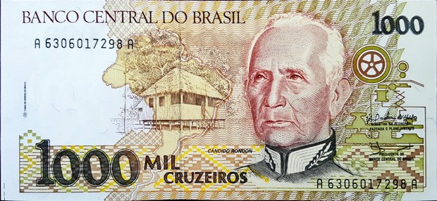 brazil 1000 cruzeiros p231 1front