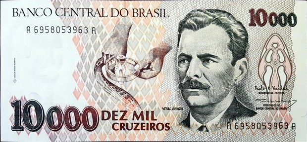 brazil 10000 cruzeiros p233 1front